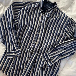 John Ashford Striped Button Down
